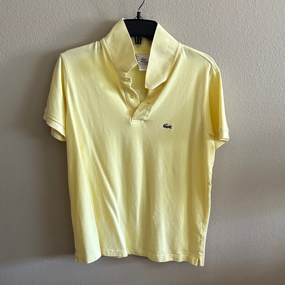 Lacoste Men's Pale Yellow Pique Polo